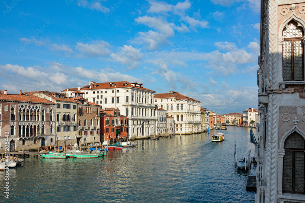 View of the Grand Canal in afternoon in Venice