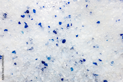 Cat litter based on silica gel close-up
