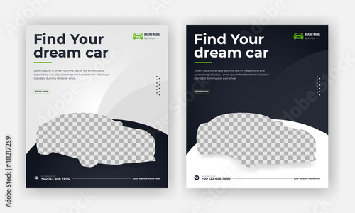 Dream Luxury car sale social media post advertising banner template