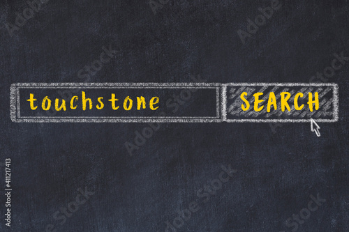 Fotografía Chalk sketch of browser window with search form and inscription touchstone