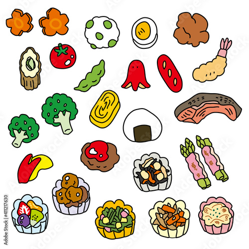 お弁当のおかずイラストセット