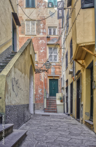 Fototapeta Naklejka Na Ścianę i Meble -  Camogli and its colorful and famous alleys, in europe