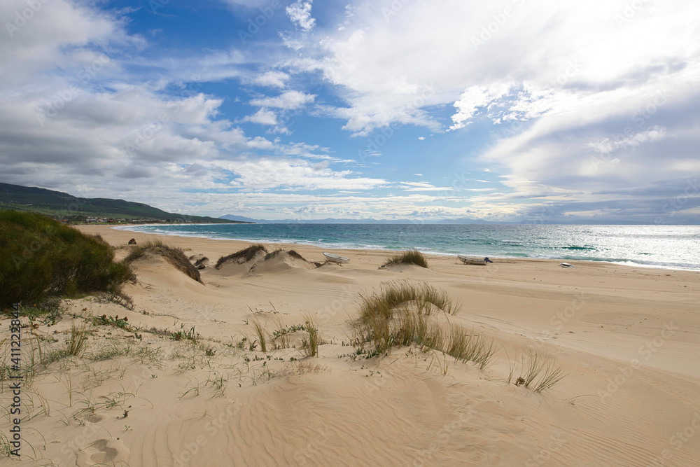 The empty beautiful dunes near Baelo Claudia near Tarifa, Spain, during quarantine because of COVID-19
The empty beautiful dunes near Baelo Claudia near Tarifa, Spain, during quarantine because of COVID-19