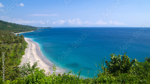 View at Setangi Beach  West Lombok  Indonesia 