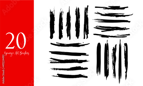 Grunge Art Brushes Stoker vector black brush