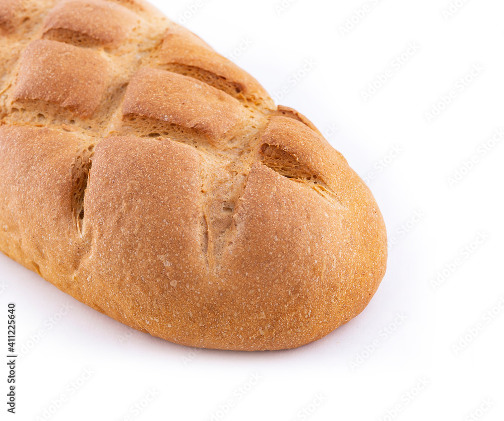 Bread made from barley malt isolated on white background Bread made from barley malt isolated on white background