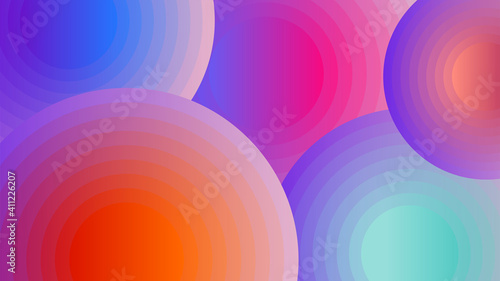 Abstract Background With Circles. Modern Abstract Design concept of web page design, Vector illustration, Portfolio, Brochure Cover, Social Media Banner Design. Easy to edit.