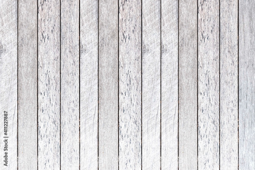 Obraz premium Old white vintage wooden wall pattern and seamless background