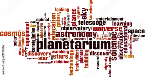Planetarium word cloud