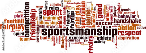 Sportsmanship word cloud