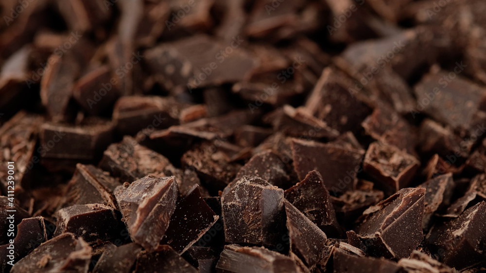 chocolate. crushed dark chocolate close up chocolate. crushed dark chocolate close up
