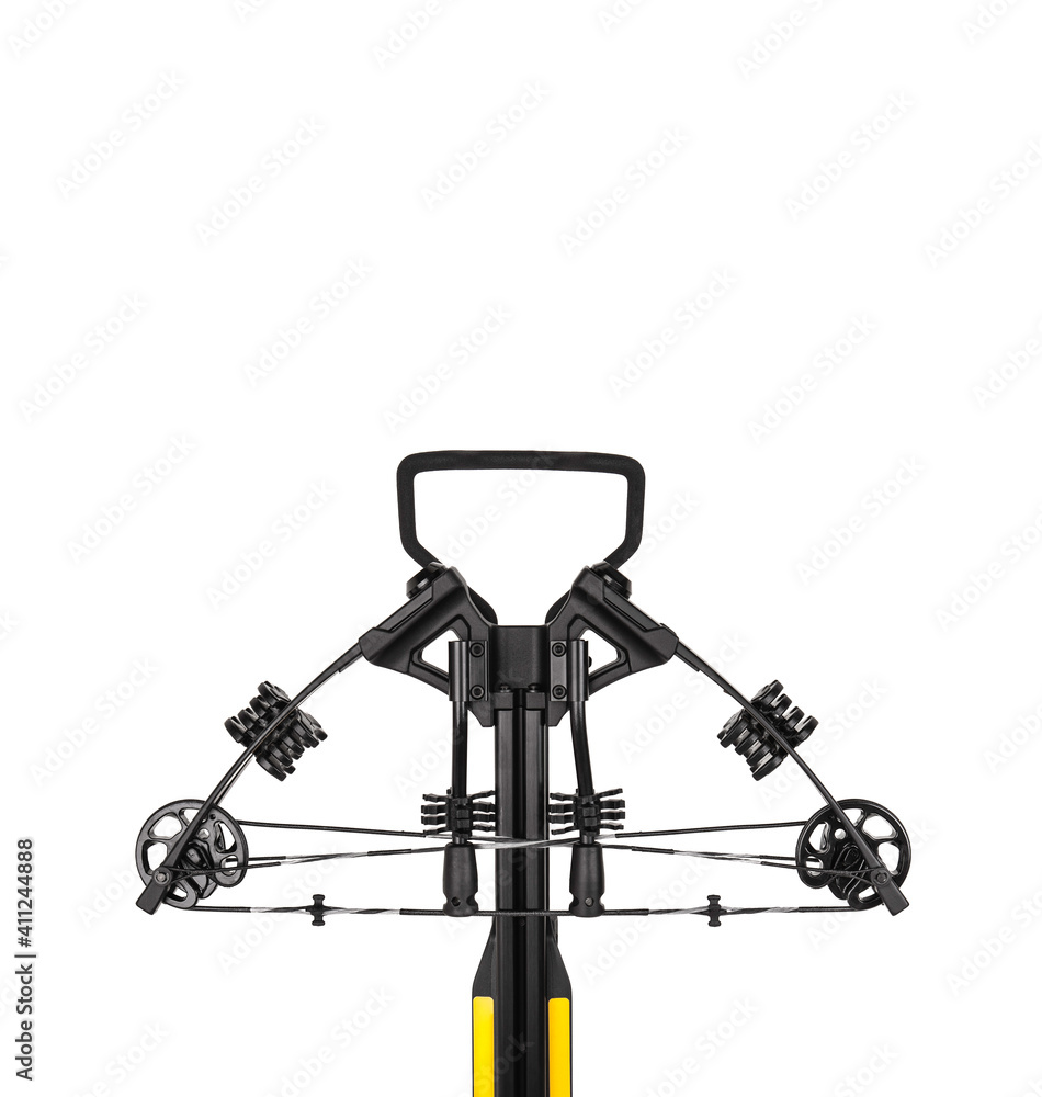Naklejka premium Modern crossbow isolate on a white back. Quiet weapon for hunting and sports.