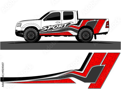 Car wrap graphic racing abstract strip and background for car wrap and vinyl sticker - Vector
