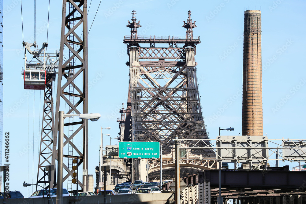 Roosevelt Island tramway, Manhattan, New York City. Roosevelt Island tramway, Manhattan, New York City.
