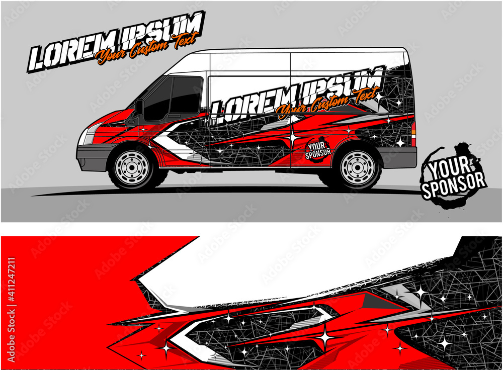 custom made wallpaper toronto digitalCar wrap graphic racing abstract strip and background for car wrap and vinyl sticker - Vector
