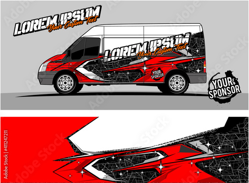 Wallpaper Mural Car wrap graphic racing abstract strip and background for car wrap and vinyl sticker - Vector
 Torontodigital.ca