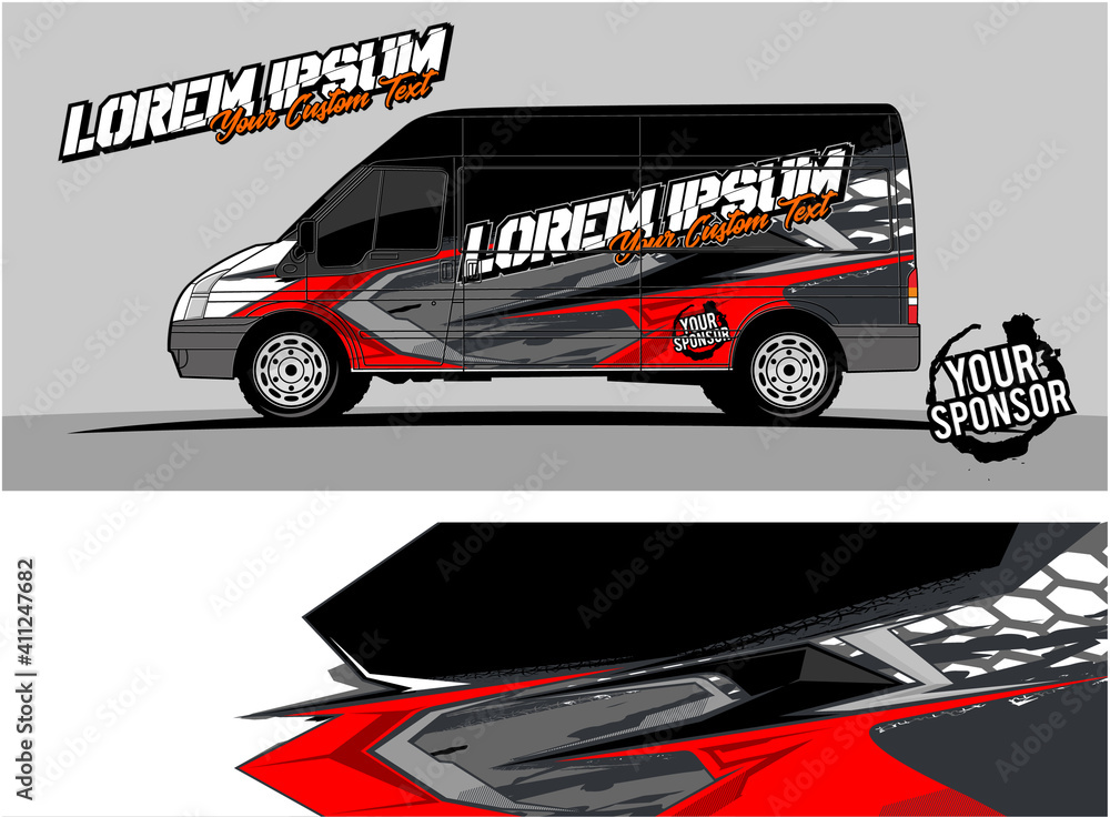 Car wrap graphic racing abstract strip and background for car wrap and vinyl sticker - Vector
Car wrap graphic racing abstract strip and background for car wrap and vinyl sticker - Vector