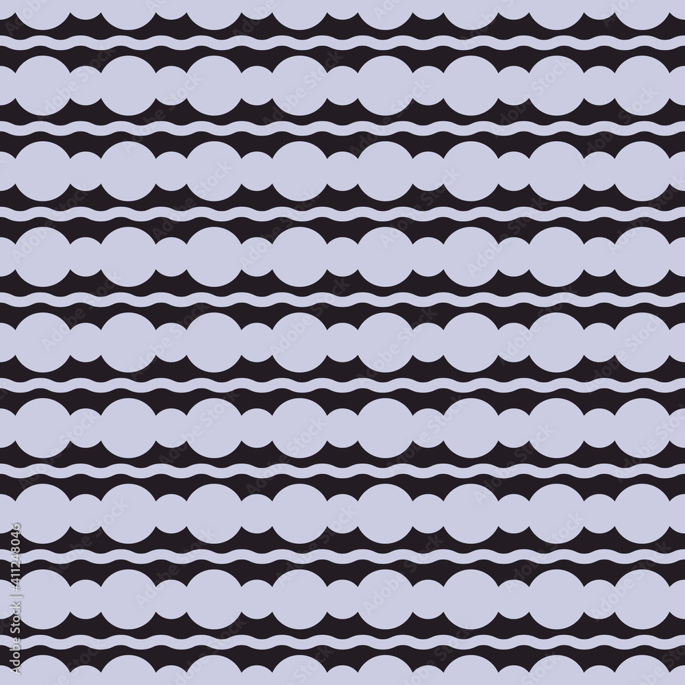 Circles and wavy lines. Circles and wavy lines.