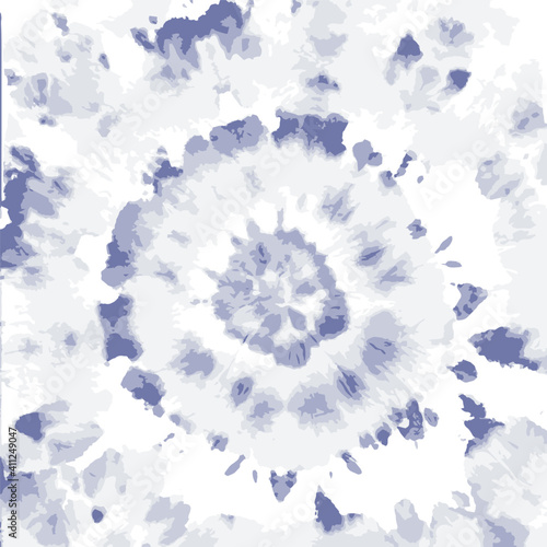 Vector Tie and Dye. Blue Watercolor Illustration. Camouflage Artistic Texture. Ethnic Rustic Clothes Print. Indigo Dye Effects. Boho Dyed Background. Indian Fabric Print.