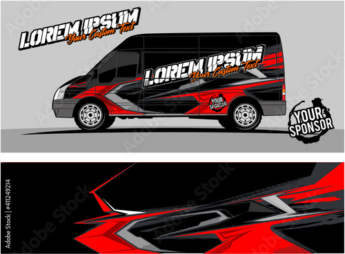 Car wrap graphic racing abstract strip and background for car wrap and vinyl sticker 