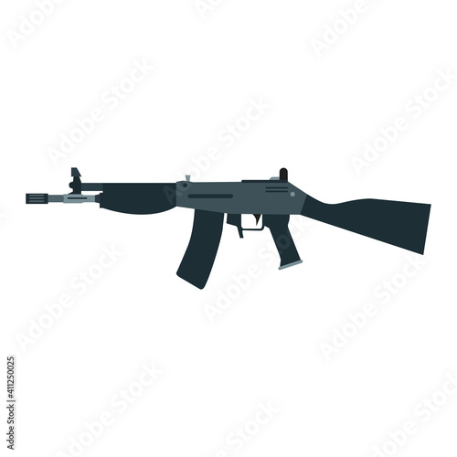 Weapon rifle gun vector military army handgun illustration. War rifle firearm black hunting sniper trigger conflict icon battle. Police ammunition assault symbol clip art power. Cartoon violence gun