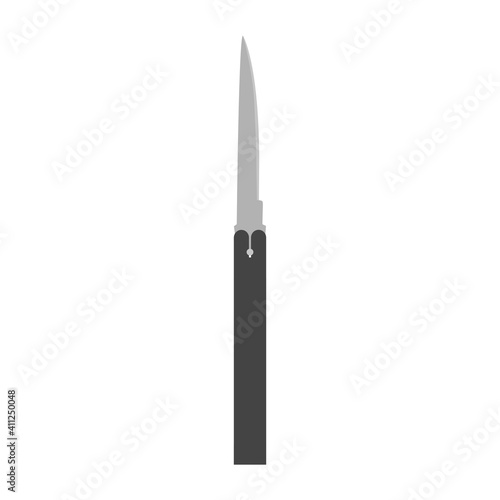 Weapon military knife vector illustration crime blade. Isolated military dagger sharp steel symbol. Black weapon knife army handle tool silhouette murder. Combat hunter protection battle sword