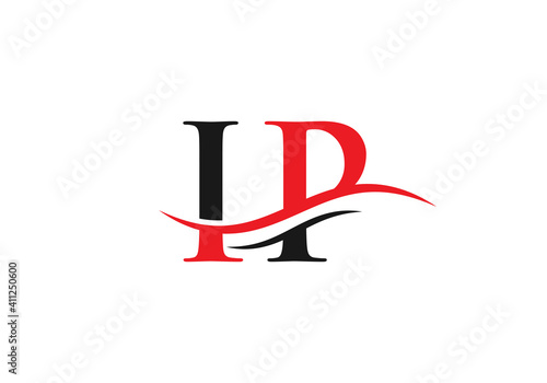 IP Letter Linked Logo for business and company identity. Initial Letter IP Logo Vector Template.