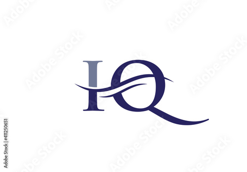 Elegant and stylish IQ logo design for your company. IQ letter logo design. IQ Logo for luxury branding. 