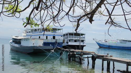 boats in the harbor of island