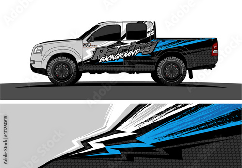 Car wrap graphic racing abstract strip and background for car wrap and vinyl sticker 