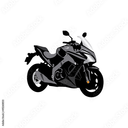 Motorcycle vector icon illustration rider colorful design