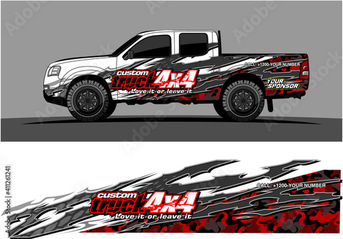 Car wrap graphic racing abstract strip and background for car wrap and vinyl sticker 