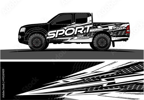 Car wrap graphic racing abstract strip and background for car wrap and vinyl sticker 