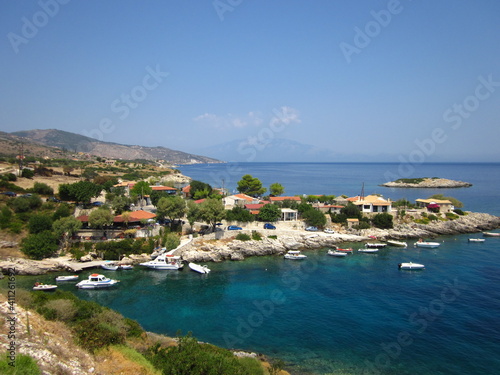 Fototapeta Naklejka Na Ścianę i Meble -  Picturesque Mikro Nisi village in Zakynthos Island, Zante, Greece, Europe