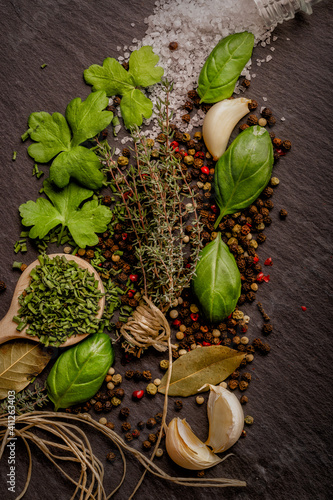 natural spices shown as still life photo