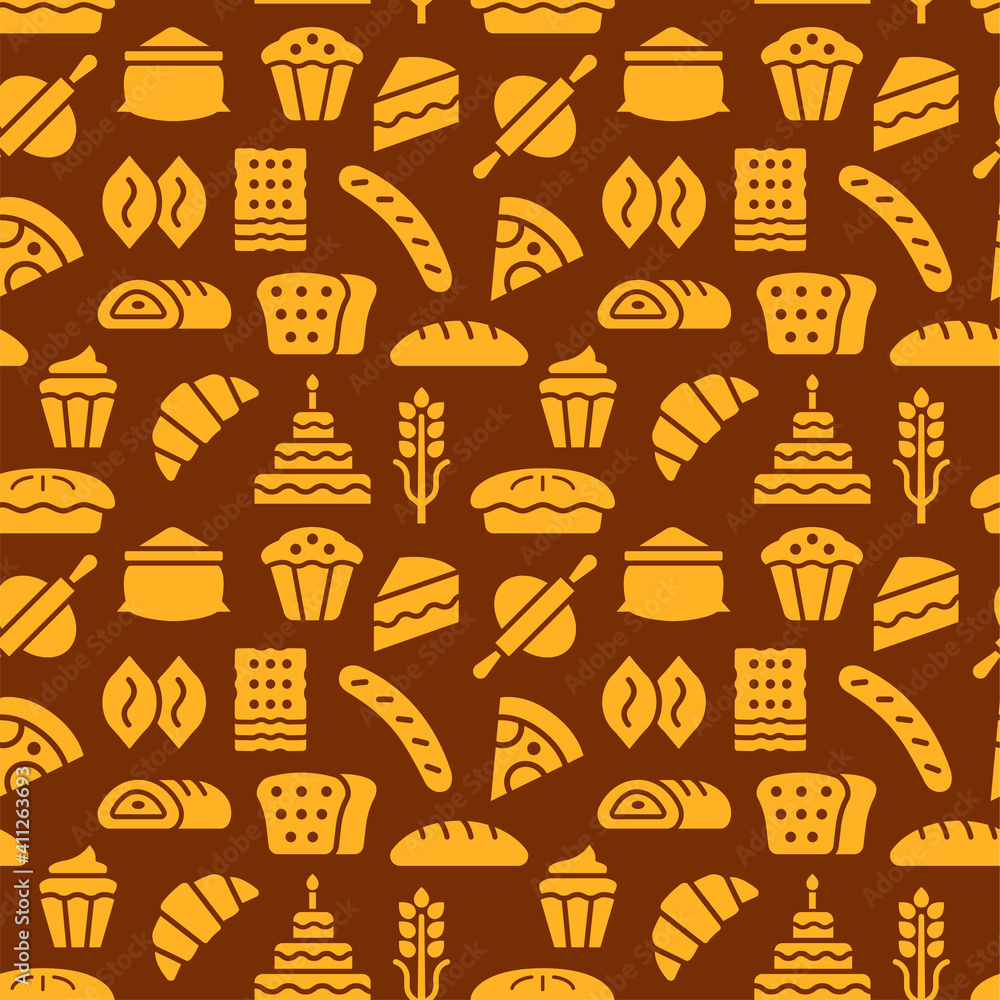 bakery seamless pattern