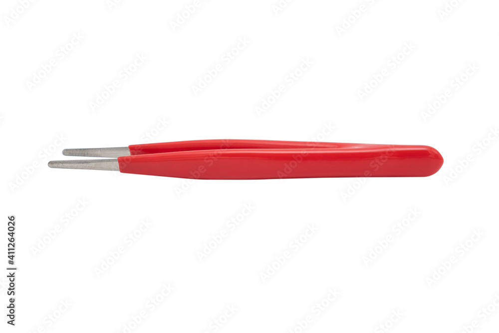 Tweezers on White Background