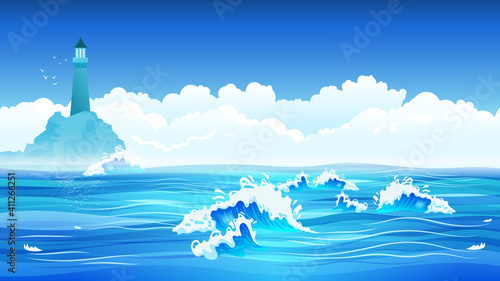 Sea Flat Background