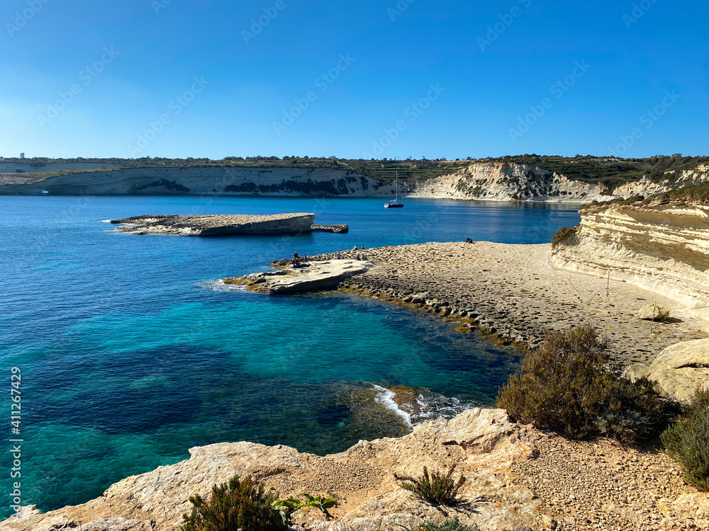 beautiful beach in Malta