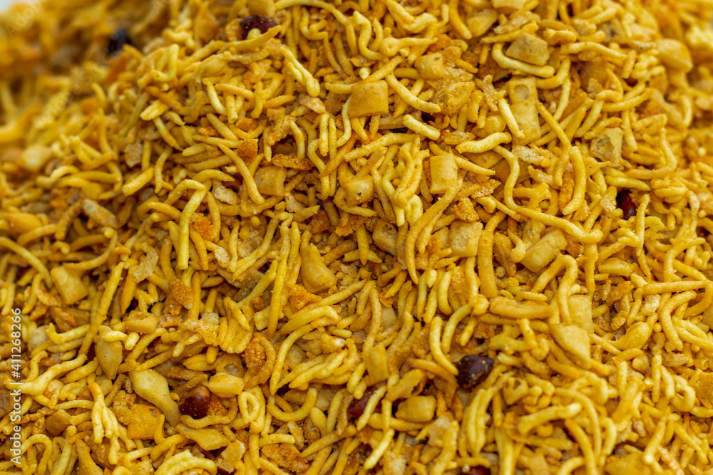 Dal muth or Chanachur with nut in an rural market for selling Dal muth or Chanachur with nut in an rural market for selling