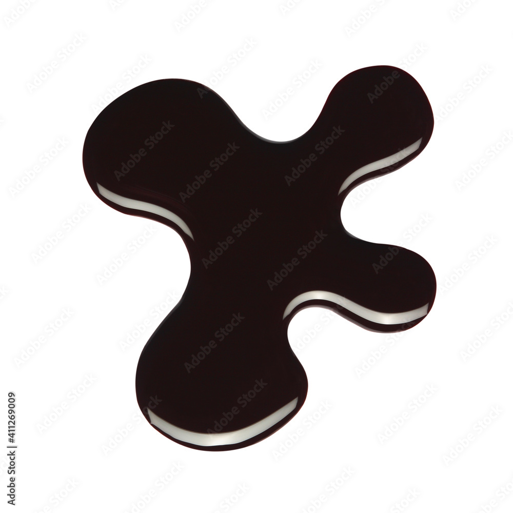 Blot of brown nail polish isolated on white Blot of brown nail polish isolated on white