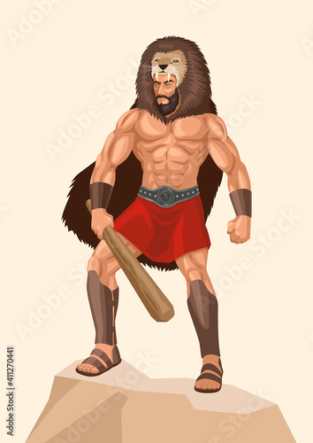 Heracles a divine hero in Greek mythology
