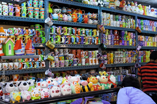 Chatuchak Market, Bangkok, Thailand: ceramic items on display