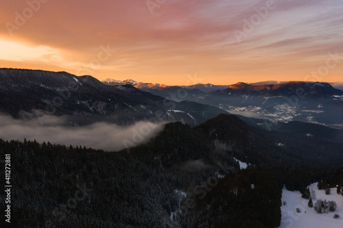 Slovak mountains during the Sunset 
