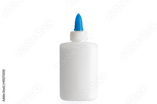 Bottle of glue isolated on white background.
