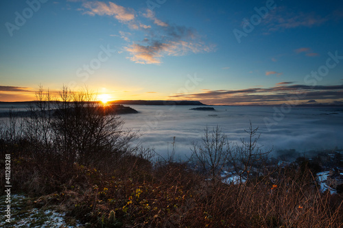 sunset over a cloud inversion in Scotland 