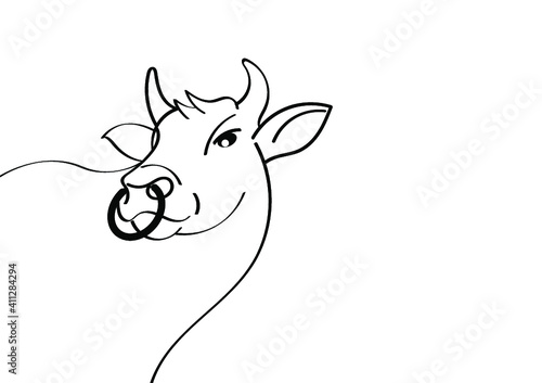 소 일러스트. cow illust