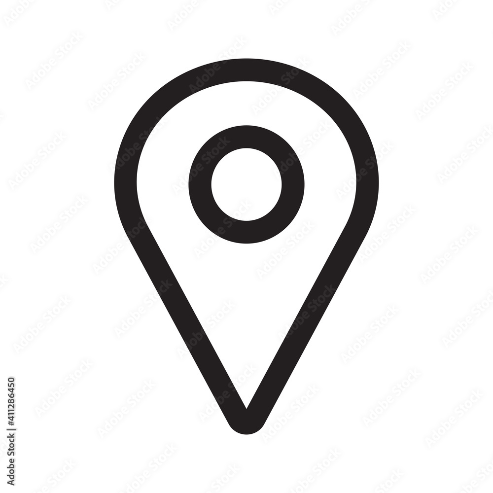 navigation point outline icon isolated on white background navigation point outline icon isolated on white background