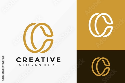 Letter C Logo Icon Vector Design. Creative simple elegant logo design Vector illustration template photo