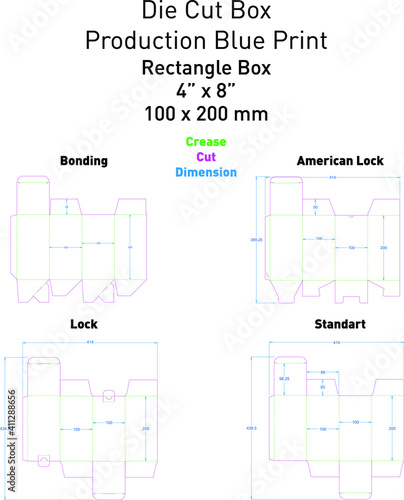Production Blueprint of a rectangle Box